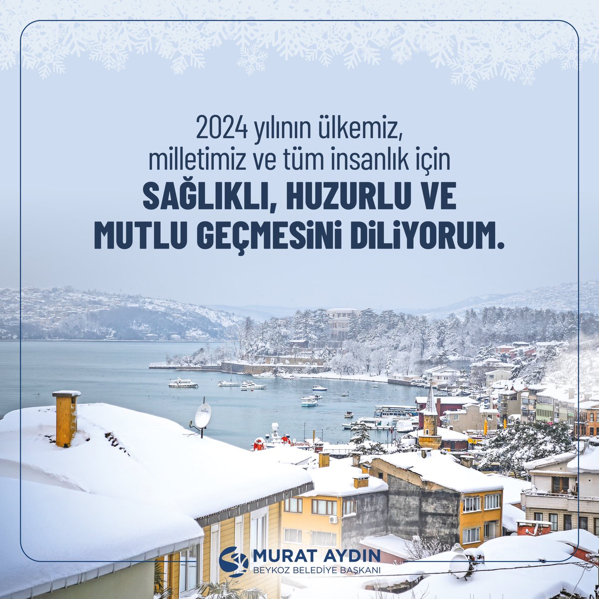murataydintr's tweet photo. Ülkece bir depremle sarsıldık, dayanışmanın ve birlikteliğin gücüyle yaralarımızı sardık!

Dünyamız savaşlarla kirletildi, bir çocuk gülümsemesiyle geleceğe dair yeniden umutlandık!

İnşallah #2024 Beykoz’umuz, ülkemiz ve dünyamız için huzurlu, mutlu, bereketli bir yıl olsun. Her yeni doğan gün dünyamıza barış getirsin…
