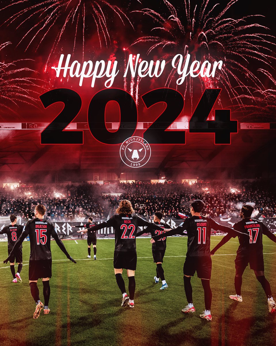 fcmidtjylland's tweet photo. Ready for 𝟮𝟬𝟮𝟰 🎆 ⚫️🔴 https://t.co/xWrNdHQ0wv
