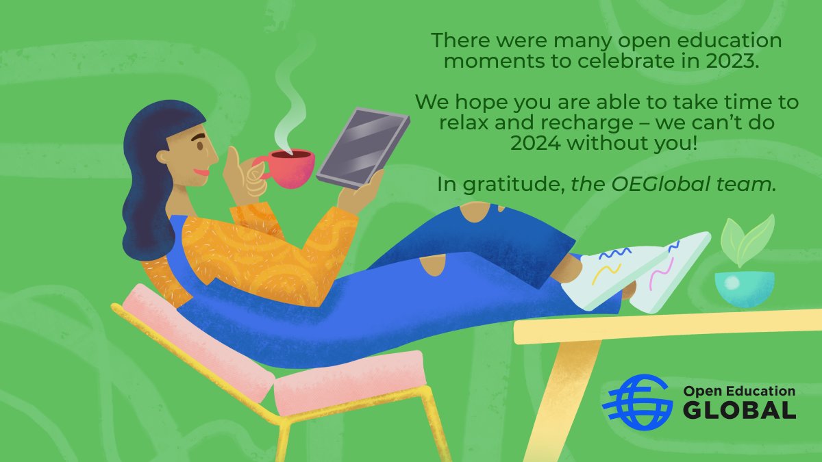 OpenEdGlobal's tweet photo. #celebrating2023 #23days
1/3
@OpenEdGlobal reflects on a full year of foregrounding, celebrating, discussing, encouraging, supporting, and collaborating on exceptional #openeducation resources, practices, and activities worldwide &amp; the incredible #openeducators that create them. https://t.co/LQeaKKd5Px