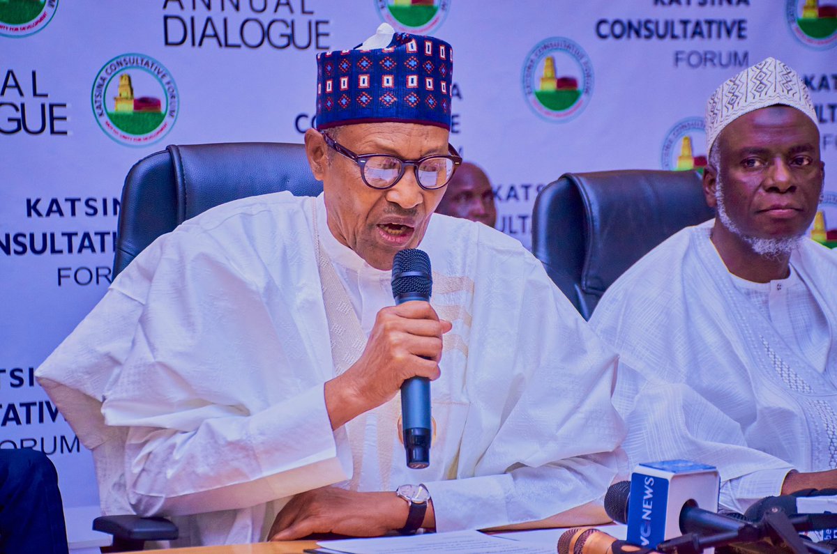 BashirAhmaad's tweet photo. Former President Muhammadu Buhari attended Katsina Consultative Forum’s 1st Annual Dialogue on the Menace of Drug Abuse Among Youths at the Presidential Banquet Hall, Muhammadu Buhari House, Katsina. https://t.co/5KgjdlAlDb