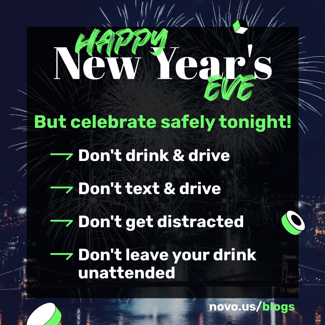 InsuranceNovo's tweet photo. 🥳 Our team at Novo wishes you a happy, healthy, safe new year. 

Celebrate heading into 2024, but be extra careful tonight on the roads with so many people drinking — we all want to keep the "happy" in "happy new year."

#HappyNewYear #NewYearsEve #NYE #Celebrate #DriveSafely https://t.co/GPSqsyJc6G