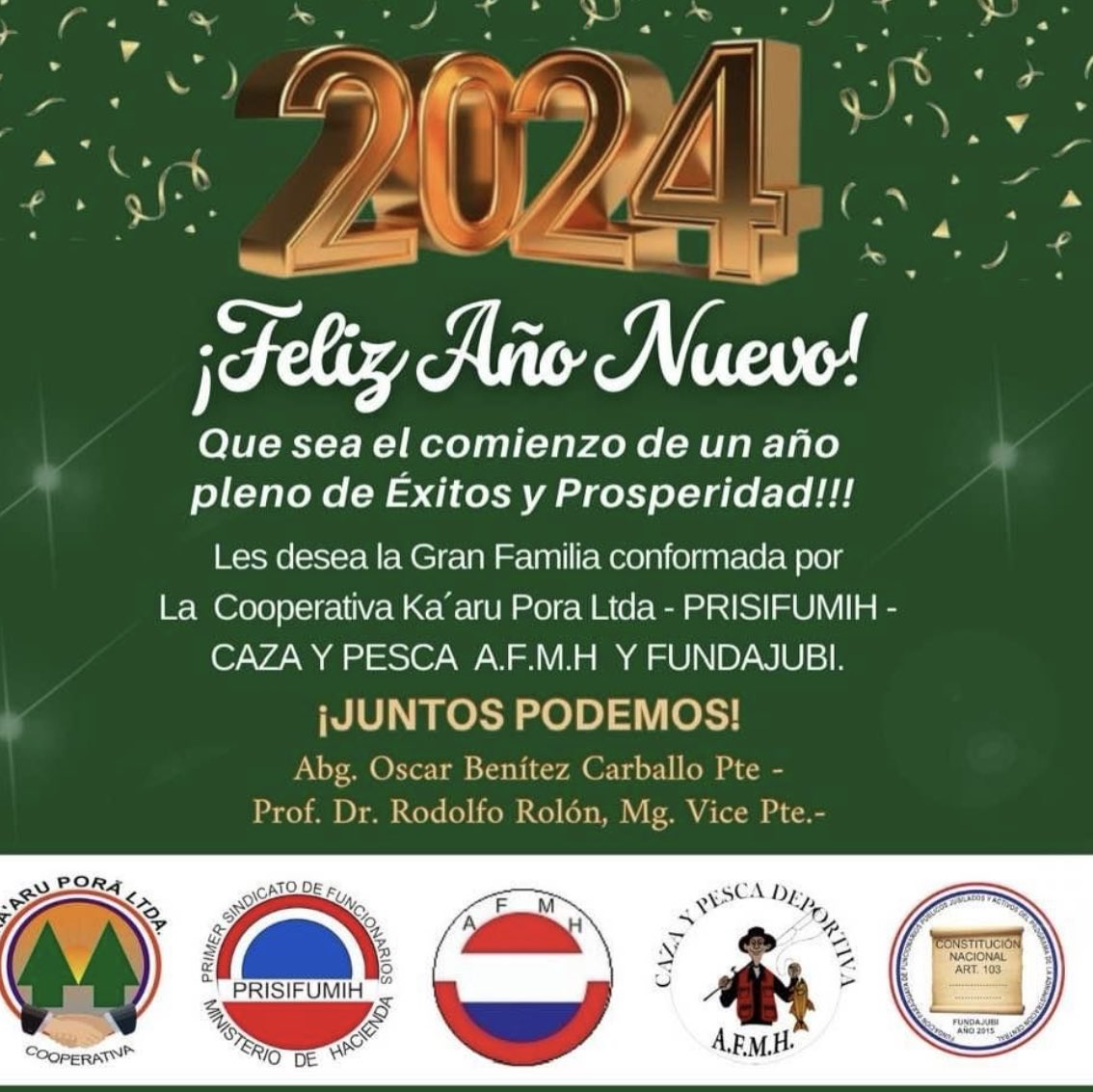 Que este nuevo año, nos encuentre más unidos, vamos por más.  Juntos Podemos!!!