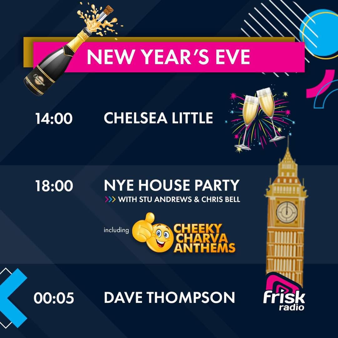 New Years Eve is go!!!! Get a shout: 0777 10 10 106 or ✉️ in the app! 📻 DAB in Newcastle, Gateshead, Tyneside, Darlington, Middlesbrough, Stockton and Redcar. 📱friskradio.com/app 🔈“Play Frisk Radio” 📺 Freeview 277 📡 SKY Q #NewYear2024
