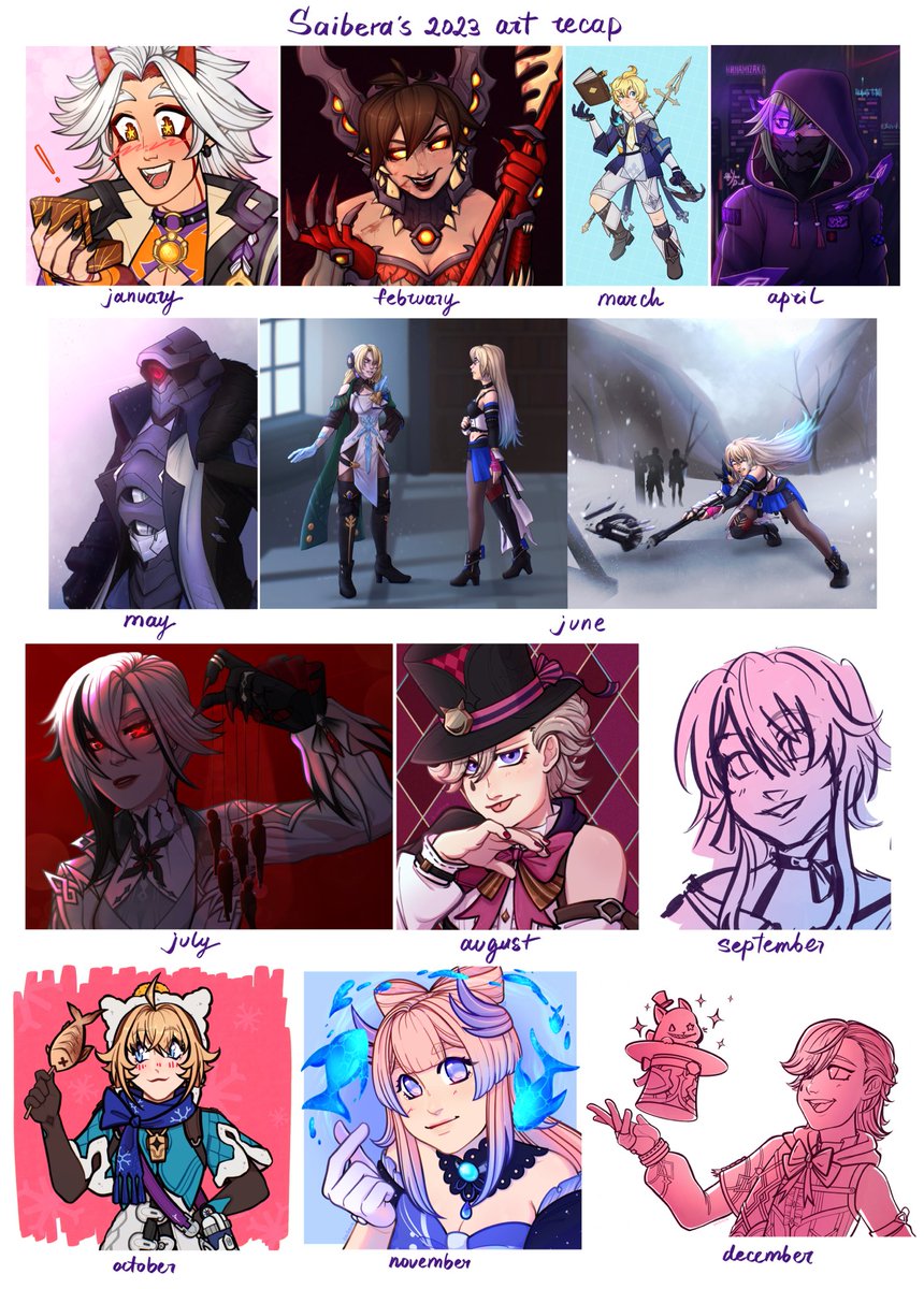 _saibera's tweet image. 2023 art recap~