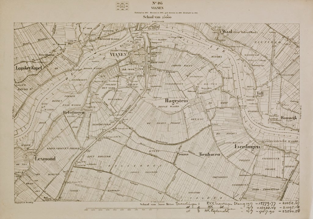 Oud5hl's tweet photo. Kaart van Vianen e.o. rond 1872, enkele malen herzien.  
Bron: beeldbank @geldersarchief https://t.co/1tqy45GZ1A