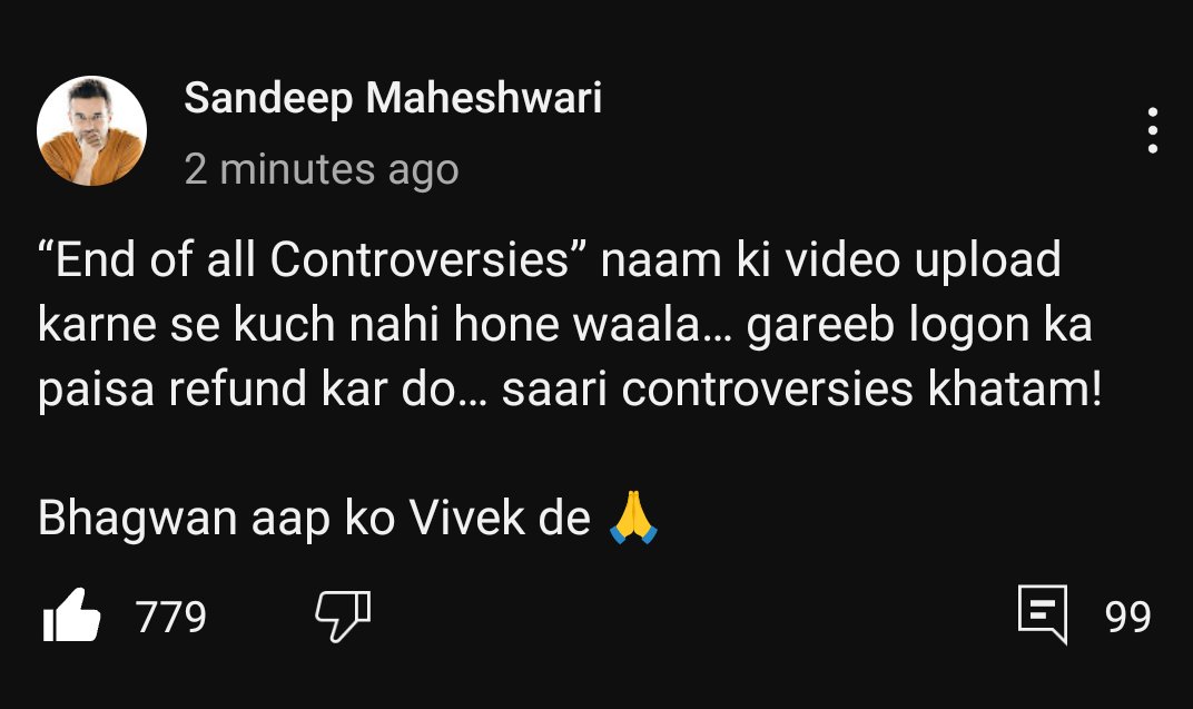 CA_HRG's tweet image. Rightly said. Seedhi baat no bakwass!! @SandeepSeminars
When u accept that IBC has been stopped coz it was a mistake!!(actually it was all planned!) 
#RETURNTHEMONEY 
That wud be the end to this controversy! Period. #StopVivekBindra #ScamAlert