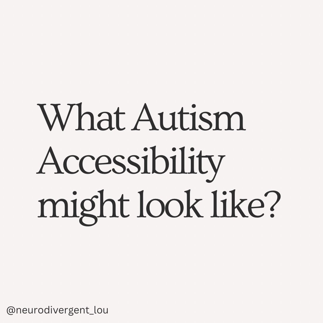 neuro_lou's tweet photo. What Autism Accessibility Might Look Like? 

#Autism #ActuallyAutistic #Disability #Disabled #Neurodivergent https://t.co/4lsMWqfxcw