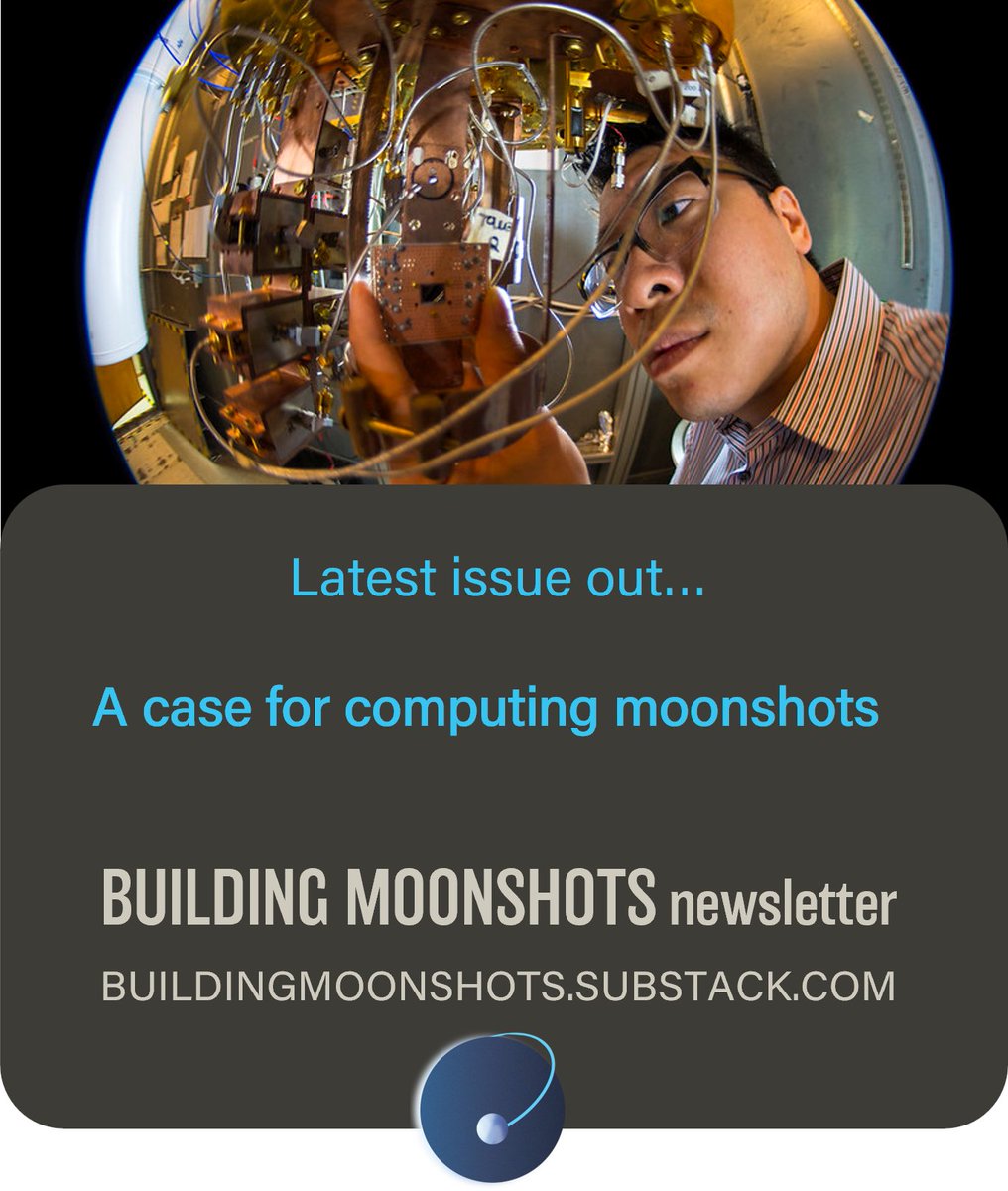 Does the US need federal funding and moonshot managers for next-gen computing? 🗽 Different voices make the case this month from @scsp_ai to @StanfordHAI. Read our latest #BuildingMoonshots issue at buildingmoonshots.substack.com/p/a-case-for-c… 🚀