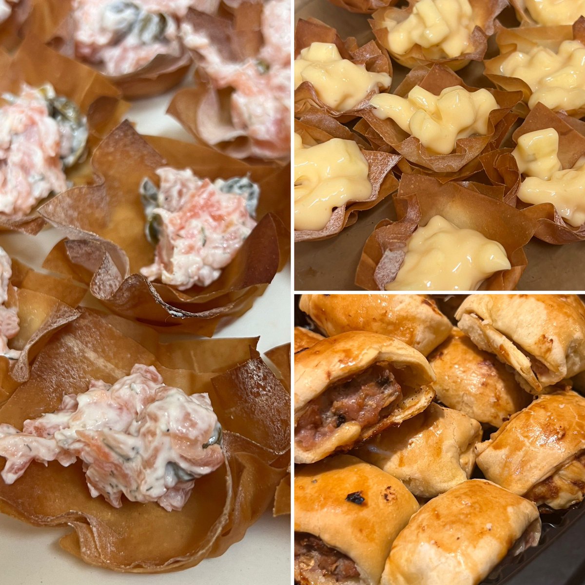 alilouherts's tweet photo. So I’ve been making things for a party later.
Smoked salmon and cheese tarts - 0.5 syns each.
Apple and custard tarts - 1 syn each.
Sausage and mushroom rolls - had no filo left so had to use puff so these are 1.5 syns each. @SlimmingWorld #swmagazinemakes #slimmingworld https://t.co/3FlwNR6Sux