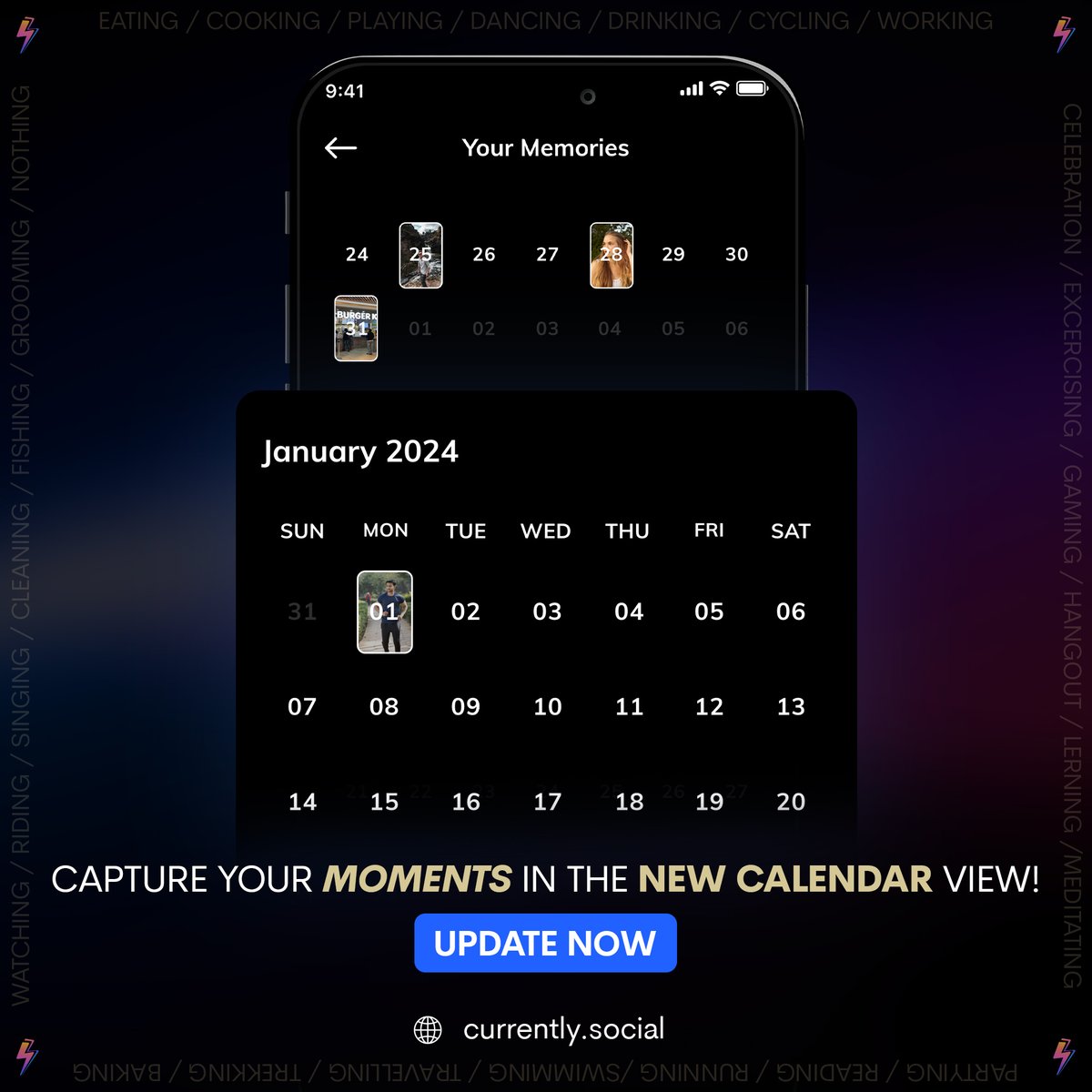 Currently_club's tweet photo. Now you can see your captured activities in the calendar view.
๐
Update Now, Explore Now! ๐
#calendarview #newcalendar #newcalendarview #currently #newupdate #update #trending #currentlyupdate #stayconnected #latestfeatures #realtimeupdates #alertsandupdates https://t.co/2xCvbQciwG