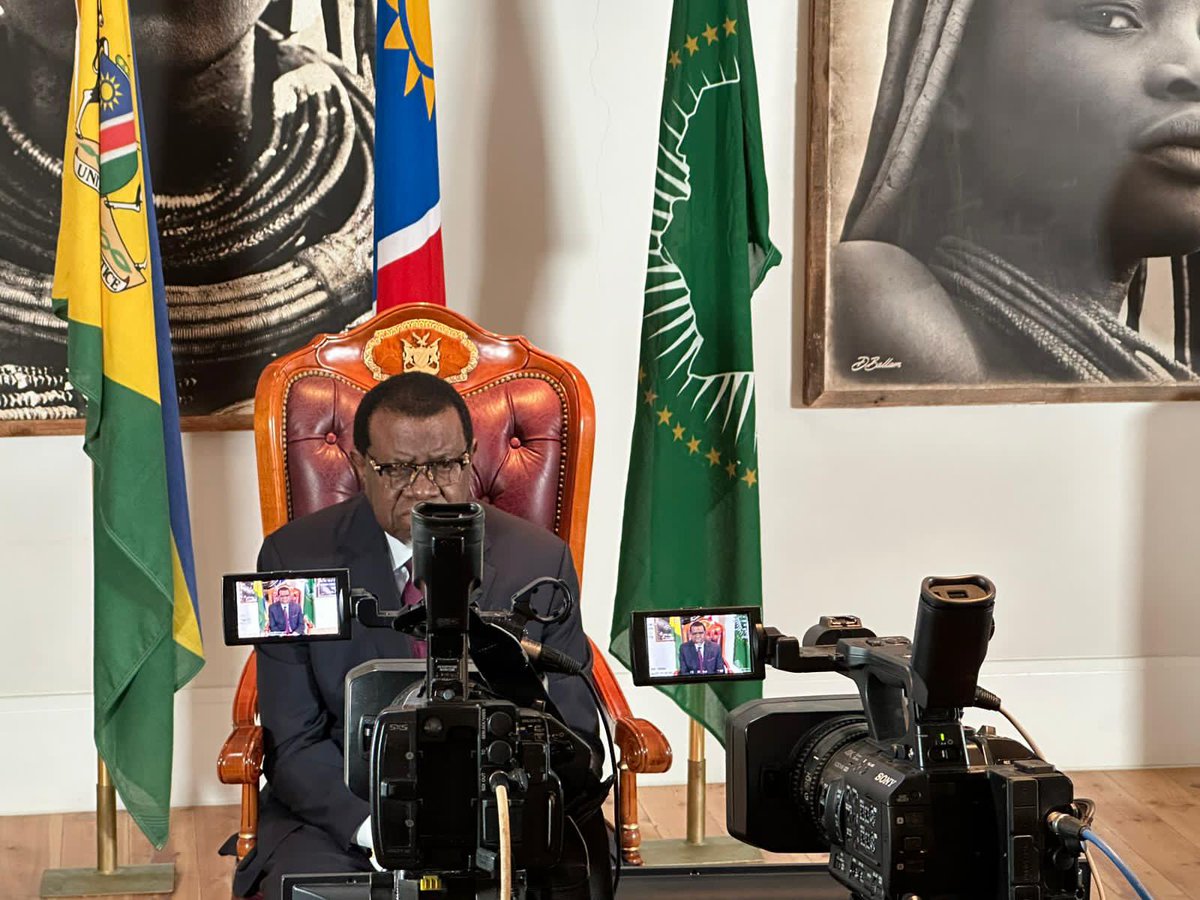 hagegeingob's tweet photo. When I look back to the past 12 months, which defined the Year of Revival, I am pleased with the giant steps we have made towards our collective prosperity. We are on course in our ambition to leave Namibia in better shape, come March 2025. #YearofExpectations #HappyNewYear2024 https://t.co/0MnWMiNfQn