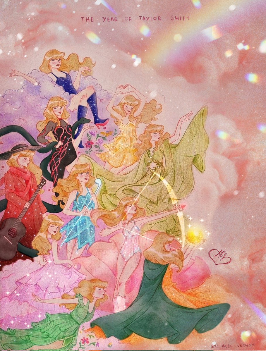 alefvernon's tweet image. 2023, the year of Taylor Swift!
🩷🤍🤎💛❤️💙💜🩵🖤💚

Here's my last drawing of this magical year! I hope you like it!