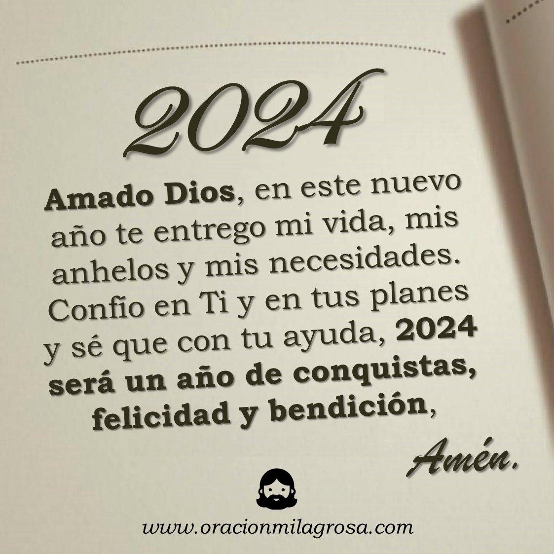 oracion_milagro's tweet photo. ORACIÓN DE BENDICIÓN PARA EL AÑO 2024: Haz esta bella oración para dar gracias a DIOS por el año que empieza, pídele que sea guiando tus pasos, librándote del mal y concediéndote un 2024 en salud, propósito, bienestar y abundancia.

Haz esta oración en: https://t.co/HZ5z8gfZCS✨ https://t.co/waeSUvcNzh