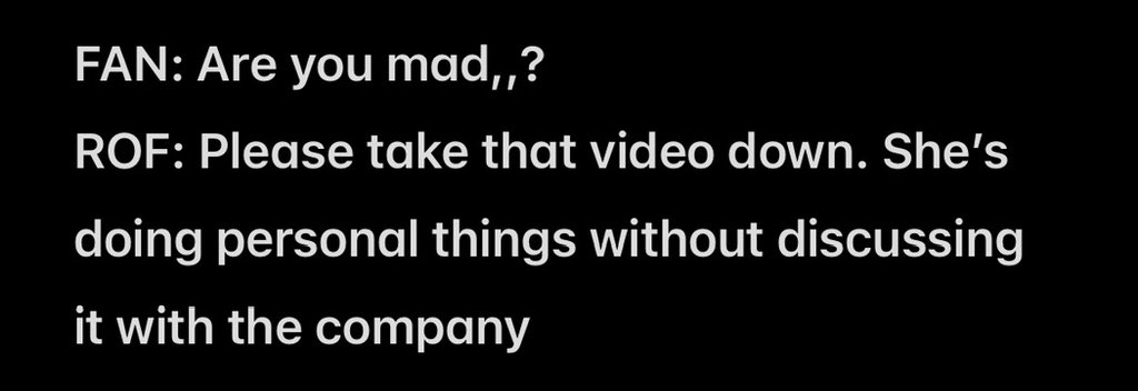 motherjihyun's tweet photo. When I posted it on my IG story the company reacted to the mention with an angry emoji (😡) and then asked me to take the video down because “she is taking decisions without the company permission”

(3/8)

#ulin #rof #rabbitorfox #rabbit_or_fox #유린 #레빗오얼폭스 #nugu #kpop https://t.co/0pUpKd8dVw