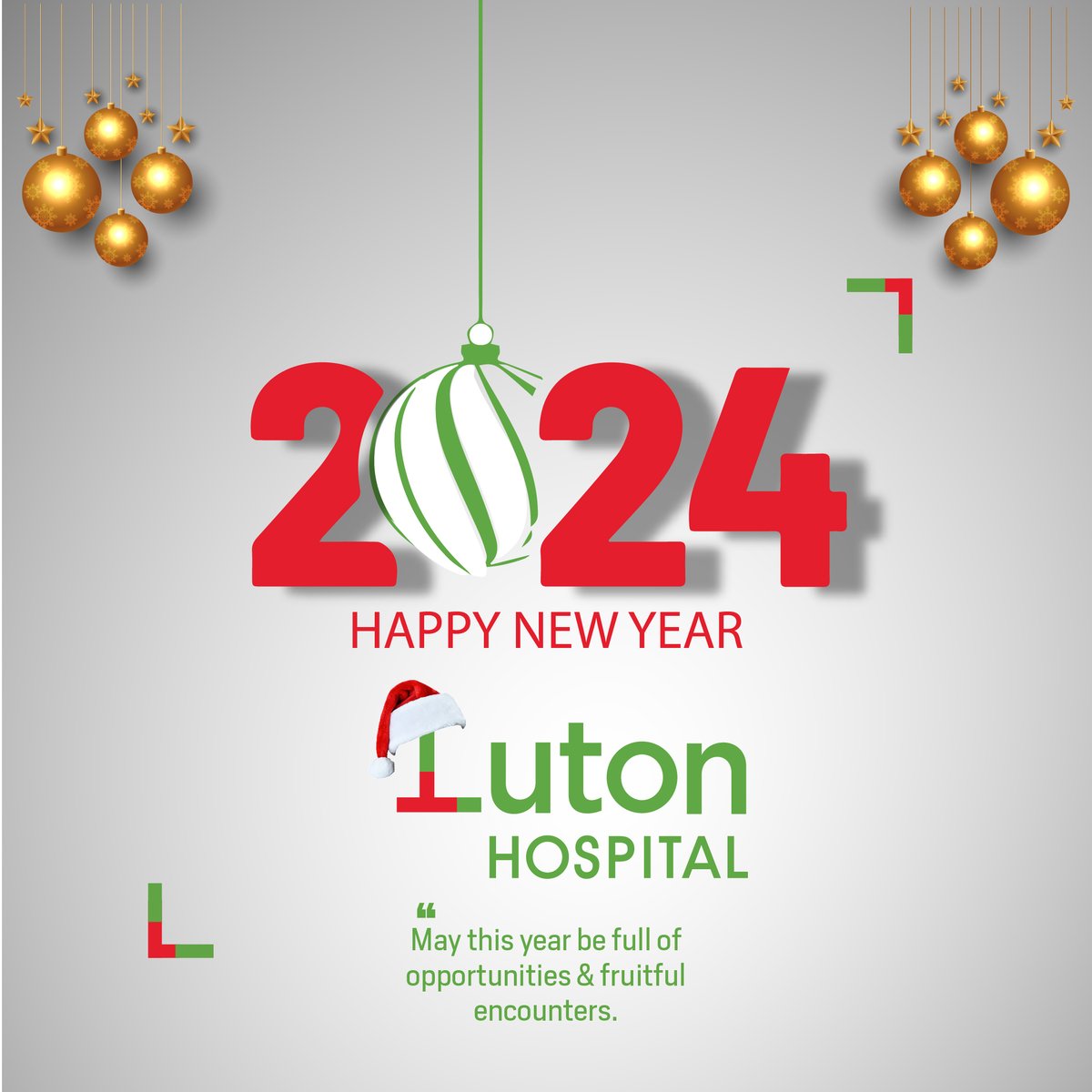 LutonHospital01's tweet photo. Happy New Year 2024!
Seize every opportunity that comes your way.
#ICARE #HappyNewYear2024 https://t.co/nLhUvoxGNB