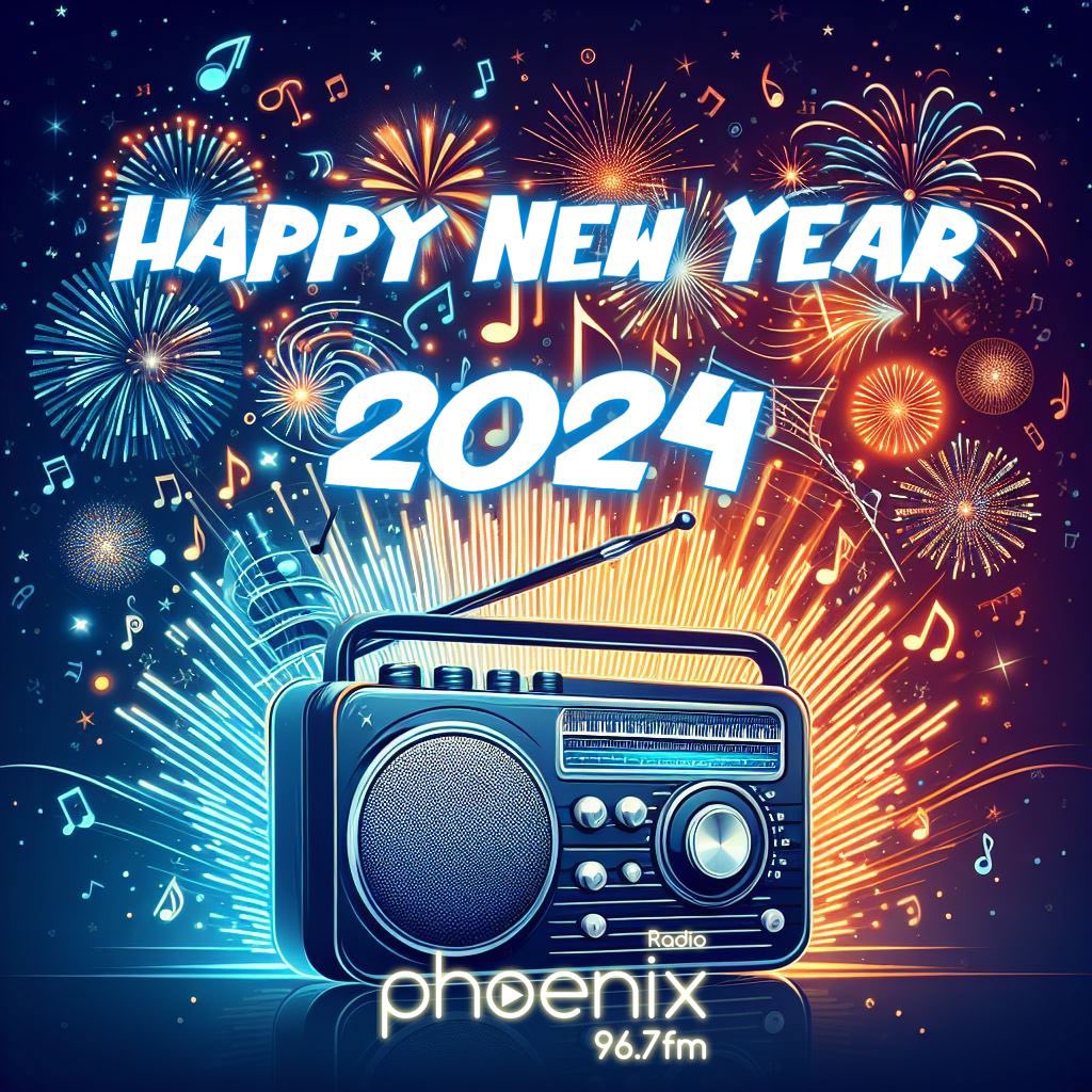 Phoenix967FM's tweet photo. 🥂🎉 🎉 From all of us here at Phoenix Radio, we’d like to wish you a HAPPY NEW YEAR for 2024! Many thanks to you all for your continued support in 2023, and we hope to have you listening throughout 2024 too! 📻🎉

📣 Spread the word! 

#HappyNewYear2024 #Phoenix967FM #LocalRadio https://t.co/LWvDSfz2Yw