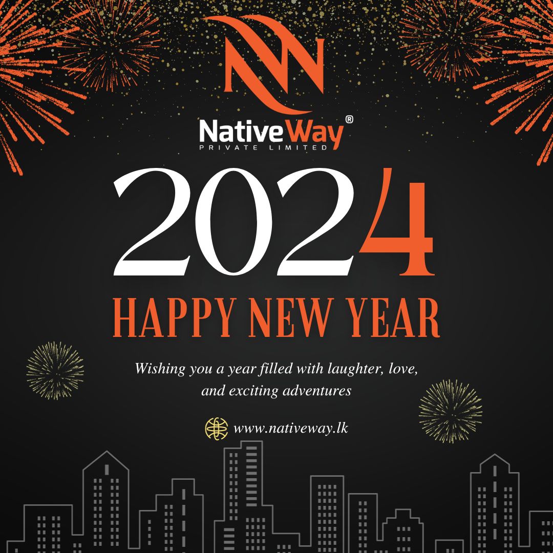 NativeWay_lk's tweet photo. The New Year is filled with endless possibilities!
Nativeway wishes you a joyous and prosperous 2024. May it be a year of growth, success, and unforgettable moments. Thank you for being a part of our journey! 
Happy New Year! 
.
.
.
#Nativeway #NewYear2024 #CheersToNewBeginnings https://t.co/l3FrJuAffA