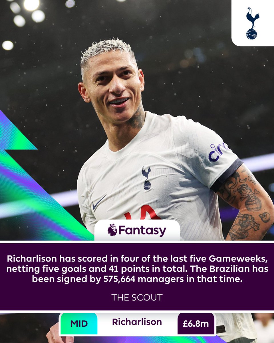 Thinking about bolstering your ranks with Richarlison in 2024? 🤔 #FPL