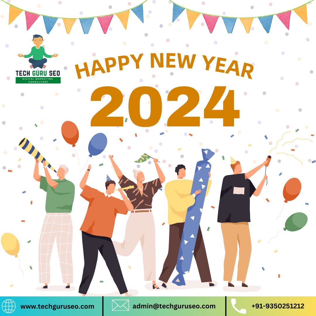 TechGuruSeo's tweet photo. 🚀 Happy New Year 2024 from Tech Guru SEO! 🎉 May this year bring unprecedented digital success, heightened visibility, and top-notch rankings to your business. Let's conquer the digital landscape together! 🌐✨ #HappyNewYear #TechGuruSEO #DigitalSuccess #DigitalMarketing #SEO https://t.co/GjAH8TBbAf