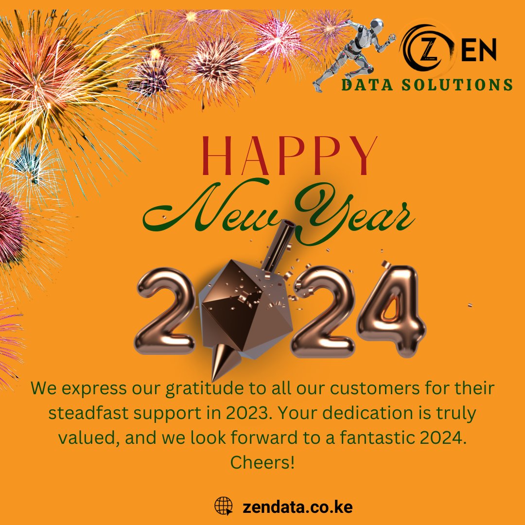 zendatasystems's tweet photo. #HappyNewYear2024 
To data solutions and security! 🦾 https://t.co/YjAFmGw8eu