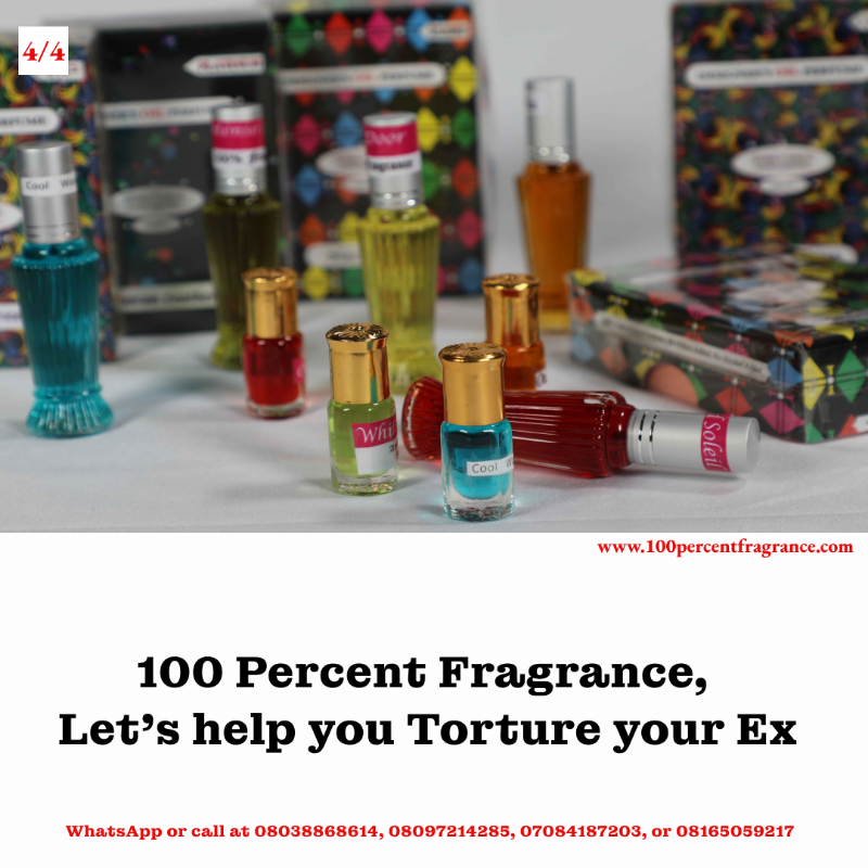 100PercentOil's tweet photo. 100 Percent Fragrance

Let help you torture your Ex !

WhatsApp or call at 08038868614, 08097214285, 07084187203, or 08165059217 

For Luxury Oil Perfume at prices that make sense! https://t.co/yAjHUcSyUO