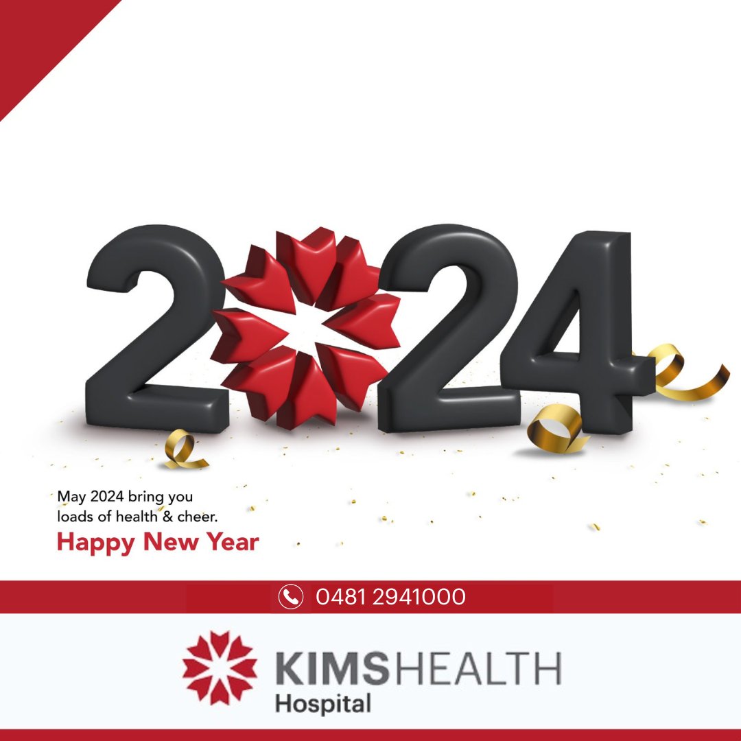 KimsKottayam's tweet photo. As the New Year begins, may it bring an abundance of good health, joy, and heartwarming moments to you and your loved ones. Wishing you a Happy New Year!

#KIMSHEALTH #KIMS #NewYear #HappyNewYear #NewYearsEve #NewYearsDay #newyear2024 https://t.co/0eZkRy5wc2