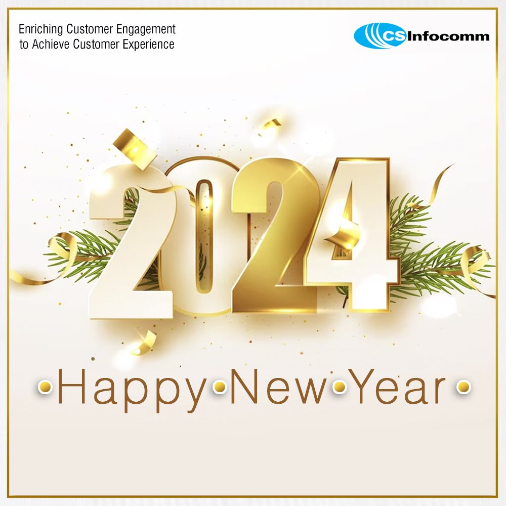 CSInfocomm's tweet photo. 🎉 Happy New Year!

As we Strategically Integrate, Seamlessly Migrate, and Proactively Adopt, our mission is clear: elevate your customer experience.

Here's to a year of dynamic transformation and exponential growth! 🚀 #NewYear2024 #CSInfocomm #TeamCSI #CX #CustomerExperience https://t.co/WfEC9qnkPL
