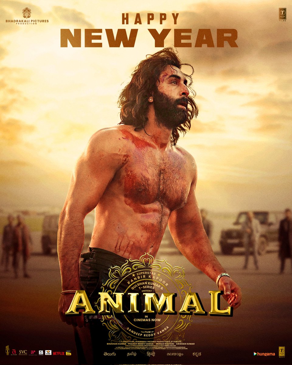 Happy 2️⃣0️⃣2️⃣4️⃣ folks! 

Let us know the year when you stop watching #Animal on repeat mode..

Book your tickets 🎟️- linktr.ee/animal_booktic…

#Animal 
#AnimalInCinemasNow 
#AnimalHuntBegins #BloodyBlockbusterAnimal #AnimalTheFilm 

@AnimalTheFilm @AnilKapoor #RanbirKapoor