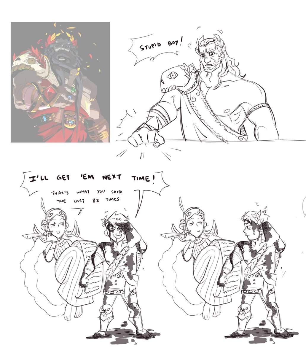 gghero_'s tweet photo. truly my most ambitious crossover yet 

[ casphardt, fe3h, fire emblem, caspar von bergliez, linhardt von hevring, leopold von bergliez, hades, hadesgame, hypnos, zagreus, hypzag ] https://t.co/hh8Cl9A5Jg