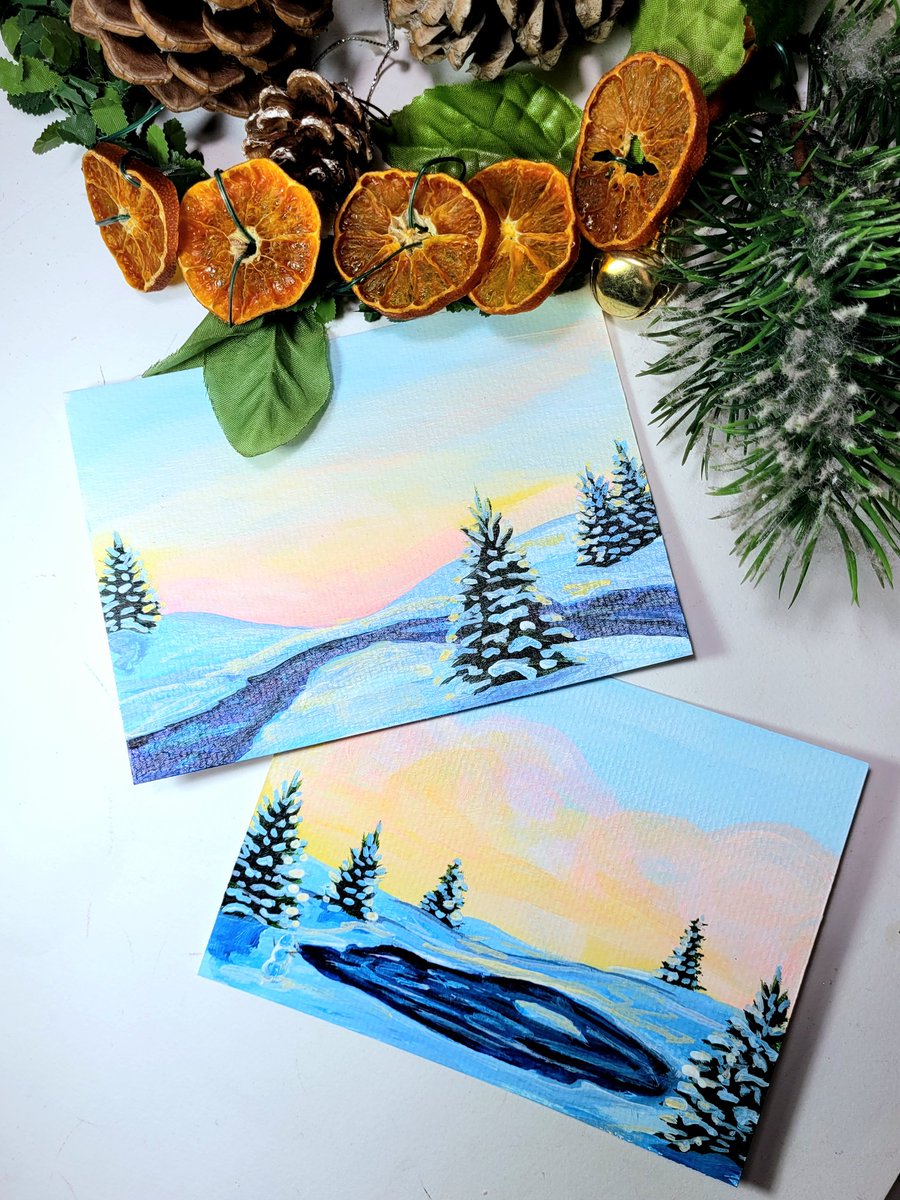 Some Christmas cards from this years collection 🎄 How have your holidays been?
#snowscene #trees #forest #naturelover #holidaybreak #Christmas2023 #artist #acrylicpainting