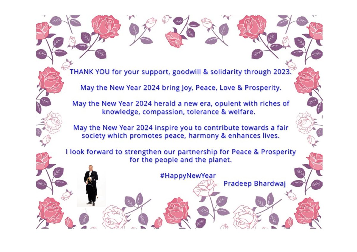 Pradeep Bhardwaj (@convergingworld) on Twitter photo As 2023 draws to a close and we head into 2024, I wish you abundance of Happiness, Prosperity, Love and Peace. 
#HappyNewYear2024 As 2023 draws to a close and we head into 2024, I wish you abundance of Happiness, Prosperity, Love and Peace. 
#HappyNewYear2024