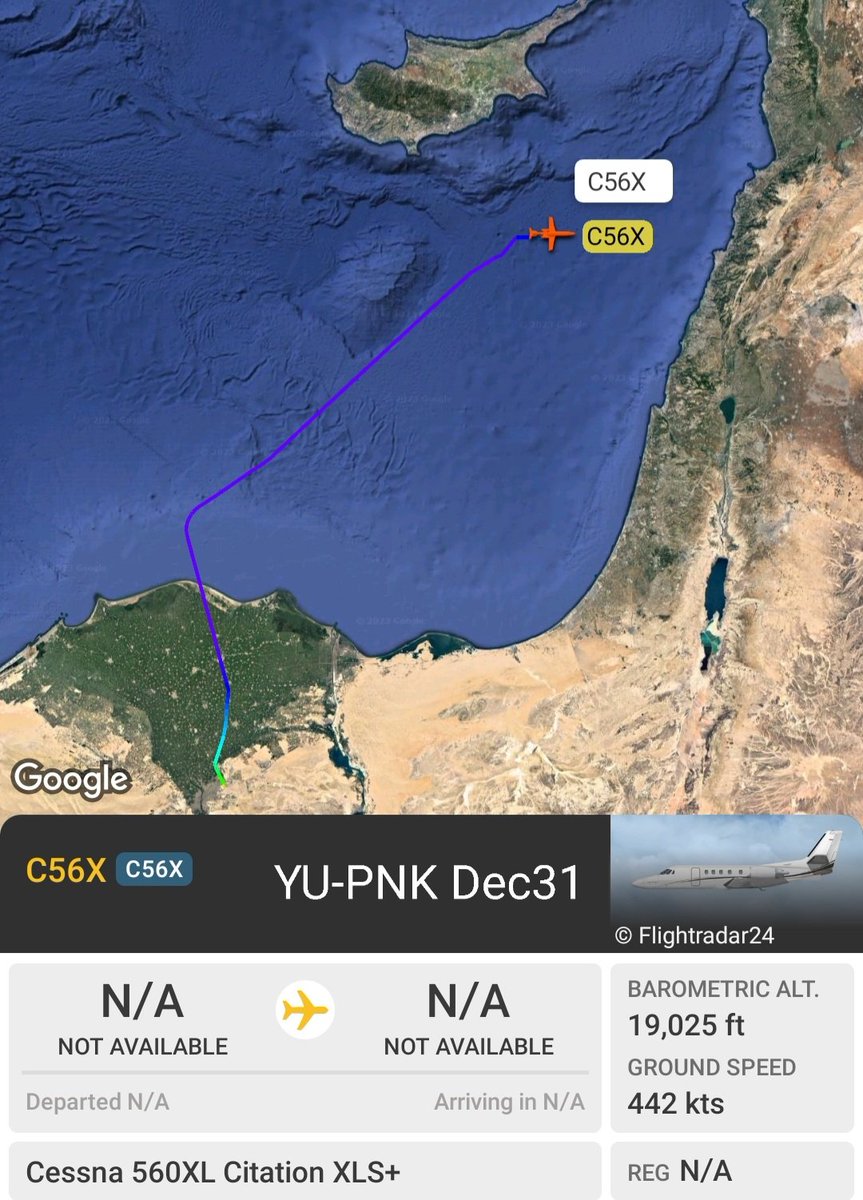 LebanonJets's tweet photo. & most likely the final private jet into #Beirut for 2023 is another Serbian AirPink #YUPNK from #Cairo with ID hidden from tracking. Wish everyone a very HAPPY NEW YEAR 2024 & hopefully no more threats to any of our 2 airports (yes, #Hamat latashy included) 🥳 https://t.co/9mufDTEdyO