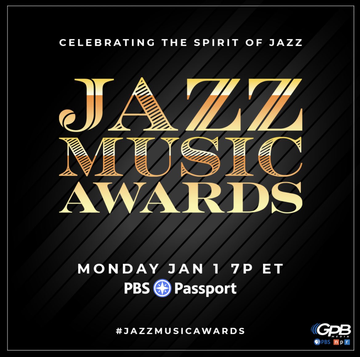 The broadcast premiere of the #JazzMusicAwards is tomorrow 1/1/24 at 7pm on #GPB and live streaming at GPB.org and for #PBSPassport Members it will be On Demand beginning at 7pm. #JazzIsTheCulture