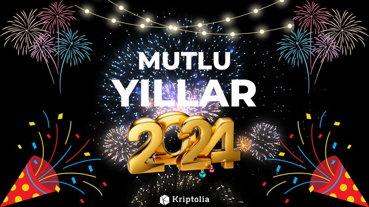 KriptoliaTR's tweet photo. 🎊 Mutlu Yıllar 🎊

Yılın her günü gibi, yeni yıl da sizin için mutluluk, sağlık, başarı ve sevgi getirsin. 

Yeni yılda da akıllı para takip etmeye ve #airdrop kovalamaya devam  edeceğiz. 🚀

Dileklerinizin gerçekleşeceği, hayallerinizin birer birer gerçekleşeceği bir yıl olsun. https://t.co/t2wEqZpM7z