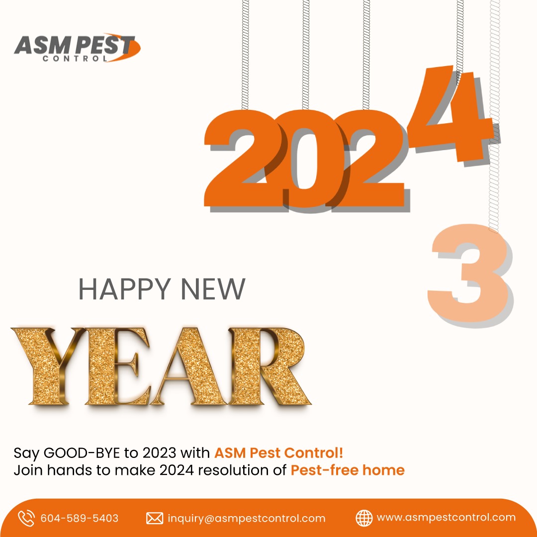asmpestcontrol's tweet image. Pests are a year round problem; they don’t take time off for the holidays or to go on vacation. Get ready to control your house pests in 2024 with ASM Pest Control!
📷- 604 - 589 - 5403
📷- asmpestcontrol.com
.
.
.
#ASM, #ASMPestControl, #happynewyear2024