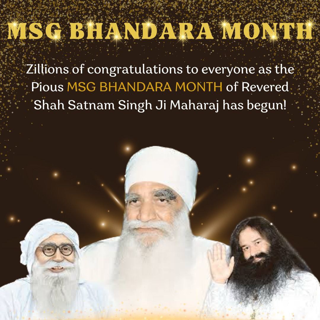 amolpreet7's tweet photo. January is special for every dera sacha sauda follower as celebrated with love &amp; happiness as the birth month of Shah Satnam Singh Ji Maharaj
#MSGBhandaraMonth https://t.co/MR0kXURN6O