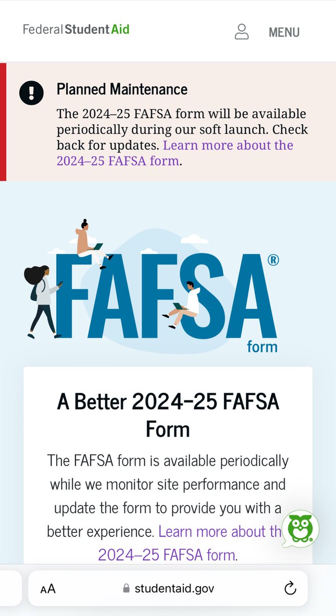 Preston Lawyer (@coachprestonl) on Twitter photo PERIODICALLY now… You guys spent months telling everyone the form would be available by Dec. 31, but apparently it’s only a SOFT launch! Mind-boggling how <a href="/FAFSA/">Federal Student Aid</a> has dropped the ball for the Class of 2024… PERIODICALLY now… You guys spent months telling everyone the form would be available by Dec. 31, but apparently it’s only a SOFT launch! Mind-boggling how <a href="/FAFSA/">Federal Student Aid</a> has dropped the ball for the Class of 2024…