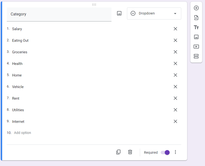 📕: #SpendingTracker - Input 🧵 8/14
Recurring --> Categories
- Mortgage, Rent, Utilities (you can separate them if you'd like 'Gas, Water, Electricity)
- Cell Phone, Internet
- Entertainment (Cable, Netflix)
- This is an extensive list, alphabetize the choices for ease of use