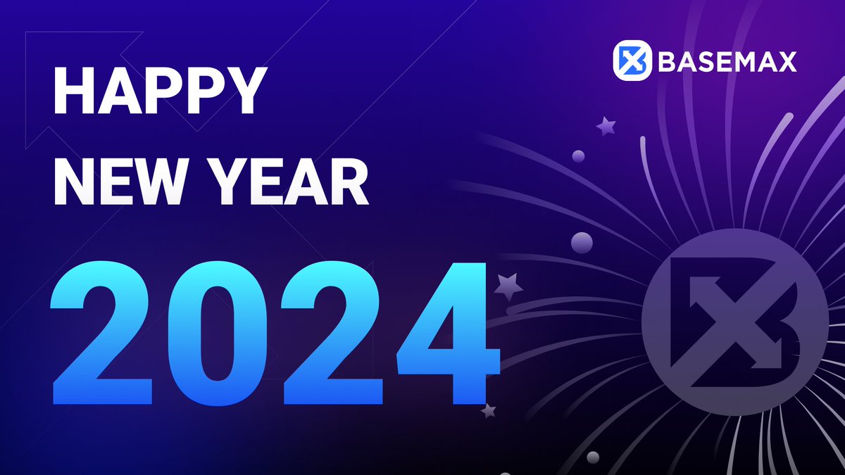 basemaxfi's tweet photo. Cheers to the New Year 2024 🥂🥂

New is the year, new are the hopes, new is the resolution, new are the spirits, and new are my warm wishes just for you, Basemax community.
 
Basemax team wishes you and your family a promising and fulfilling New Year!🎉🎉 https://t.co/vWXZ792n5r