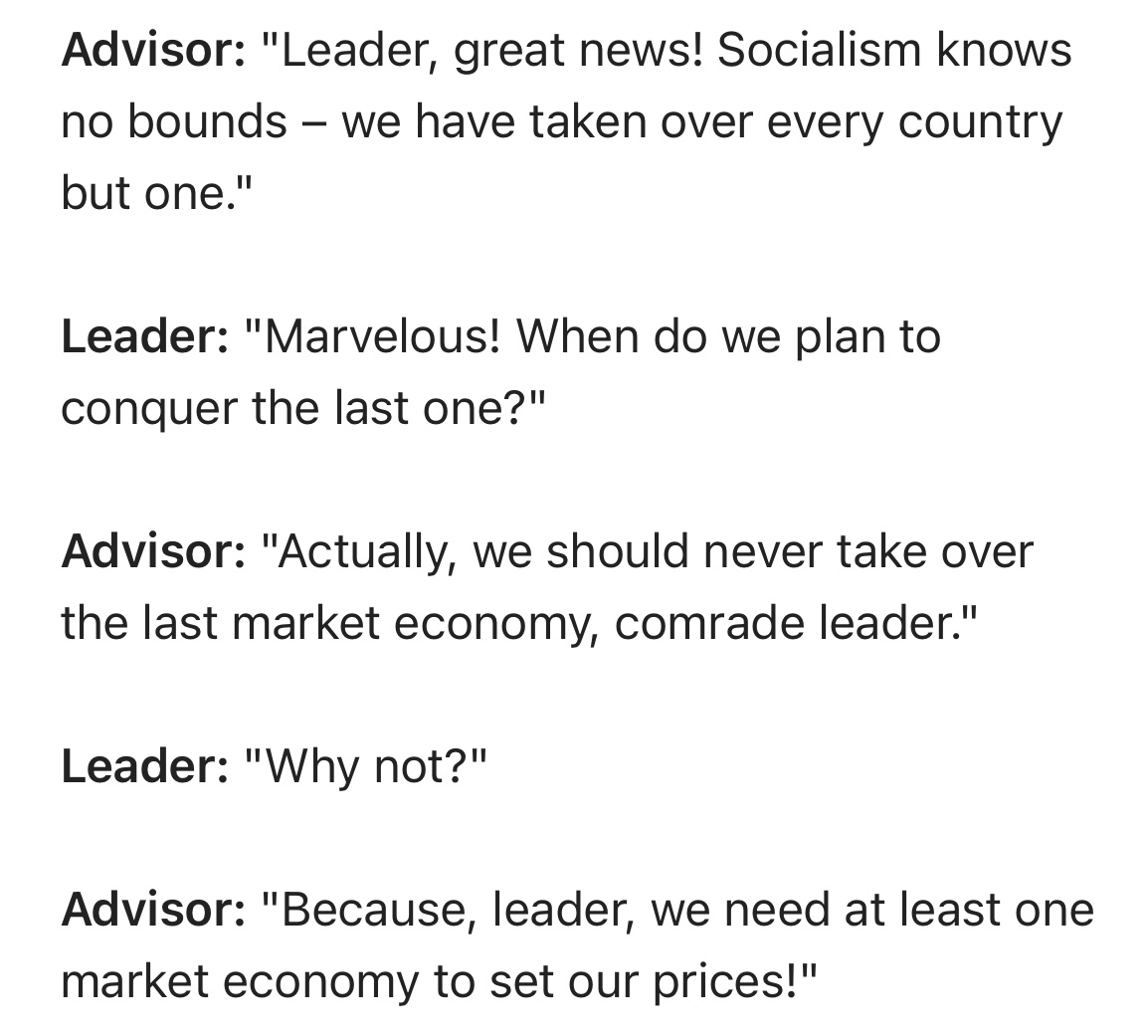 ryankun's tweet photo. Old Econ joke, with the wording as best as I can remember it https://t.co/6cPYyuyA2S