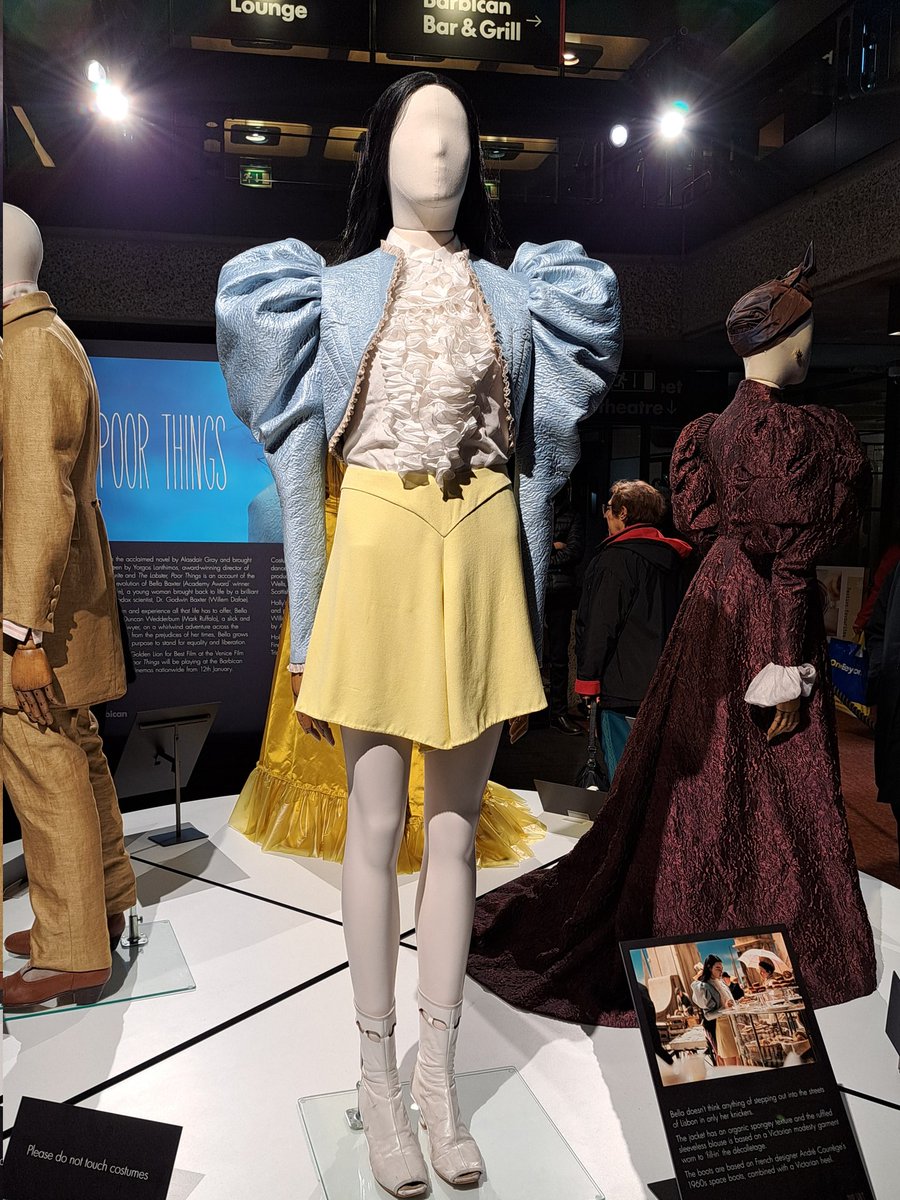 The gorgeousness of the POOR THINGS costumes, on display @BarbicanCentre