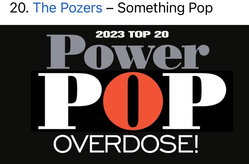 thepozers's tweet photo. Thanks 🙏 to our friend Curt Vance @PowerPopOD for including The Pozers CD 💿 ‘Something Pop’ in his Best of 2023 list.
#thepozers
#somethingpop
#powerpop
#independentartist #pop #newmusic #emergingartist #indieartist #indie
#indiradio #powerpopoverdose #bestof2023 #123123 https://t.co/PnuqJS0nOe