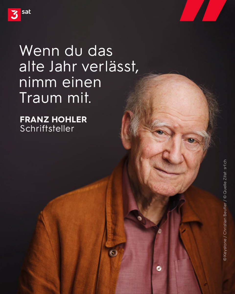 3sat's tweet photo. Das klingt doch nach einer schönen Idee.
#FranzHohler #Jahreswechsel #Silverster #Goodbye2023 https://t.co/3Jd5rfjGgs