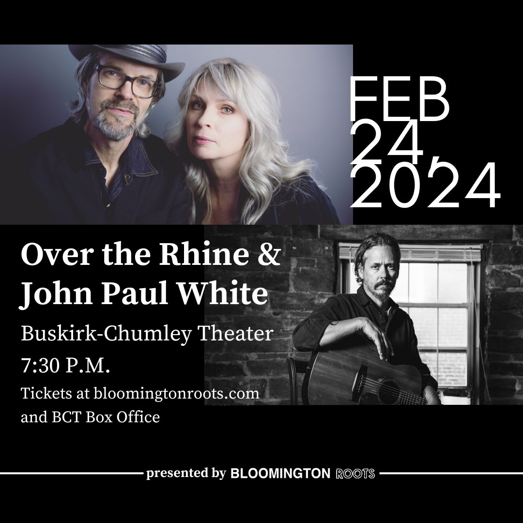 John Paul White (@johnpaulwhite) on Twitter photo Be sure to catch John Paul White with <a href="/overtherhine/">Over the Rhine</a> this Feb 24th at Buskirk-Chumley Theater.
More dates and tickets at johnpaulwhite.com/tour Be sure to catch John Paul White with <a href="/overtherhine/">Over the Rhine</a> this Feb 24th at Buskirk-Chumley Theater.
More dates and tickets at johnpaulwhite.com/tour