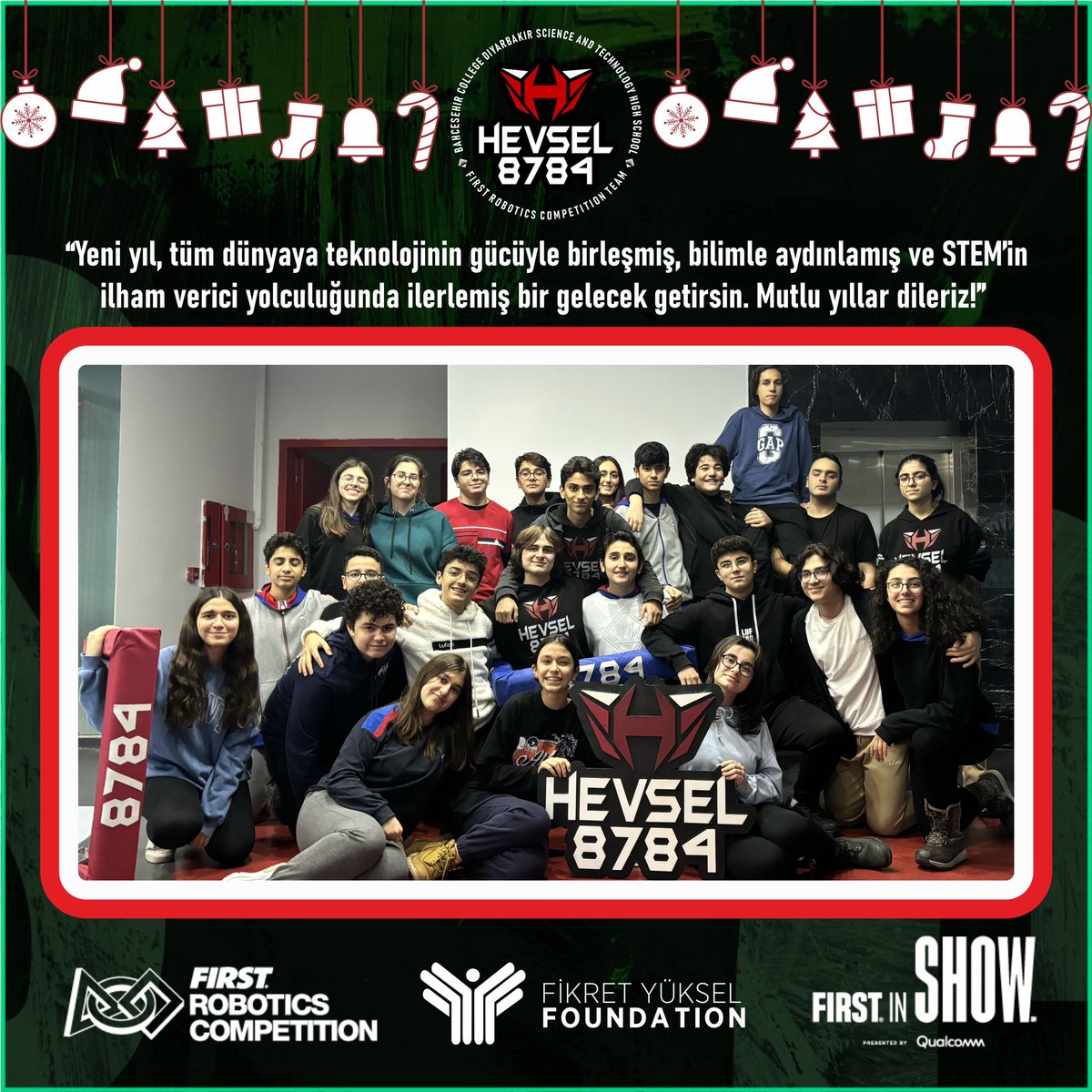 Yeni yıl, tüm dünyaya teknolojinin gücüyle birleşmiş, bilimle aydınlanmış ve STEM’in ilham verici yolculuğunda ilerlemiş bir gelecek getirsin. Mutlu yıllar dileriz!🌟🎄