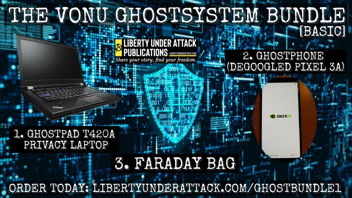 LUAradio's tweet photo. Step up your security culture in the New Year with the #GhostSystem bundle.
Includes:
*GhostPad Laptop
*GhostPhone (w/ Calyx or Graphene)
*Faraday Bag
The easiest way to lock down your privacy, hardware hacked by our friend, Jamin Biconik.
Order today: https://t.co/whHyLXRrTq https://t.co/bCR39fJRhh