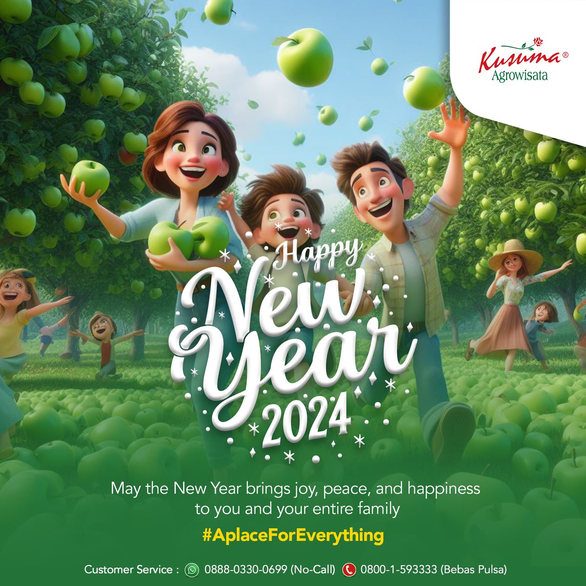 Selamat Tahun Baru Kusuma People! Semoga tahun 2024 ini membawa lebih banyak kebahagiaan bagi kita semua! #kusumaagrowisata #kusumaagro #tahunbaru #happynewyear #happynewyear2024 #2024 #aplaceforeverything