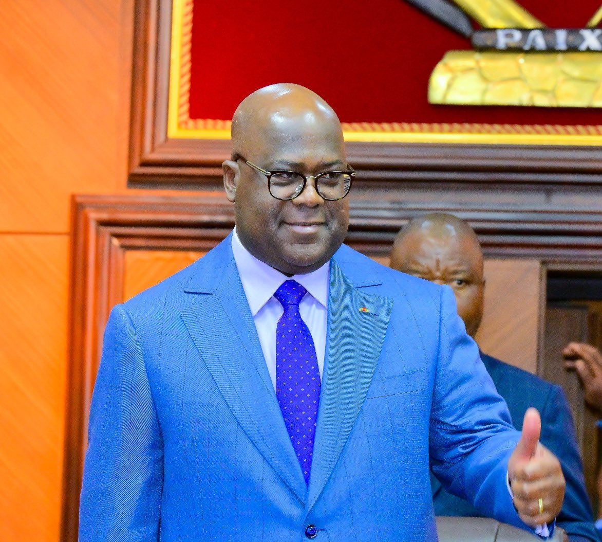 AfricaTembelea's tweet image. DR Congo's President Felix Tshisekedi has won a second term in office with a landslide victory, according to provisional results announced Sunday, in a vote opposition leaders have dismissed as a "sham".

#RDC #Kinshasa #DRCElection