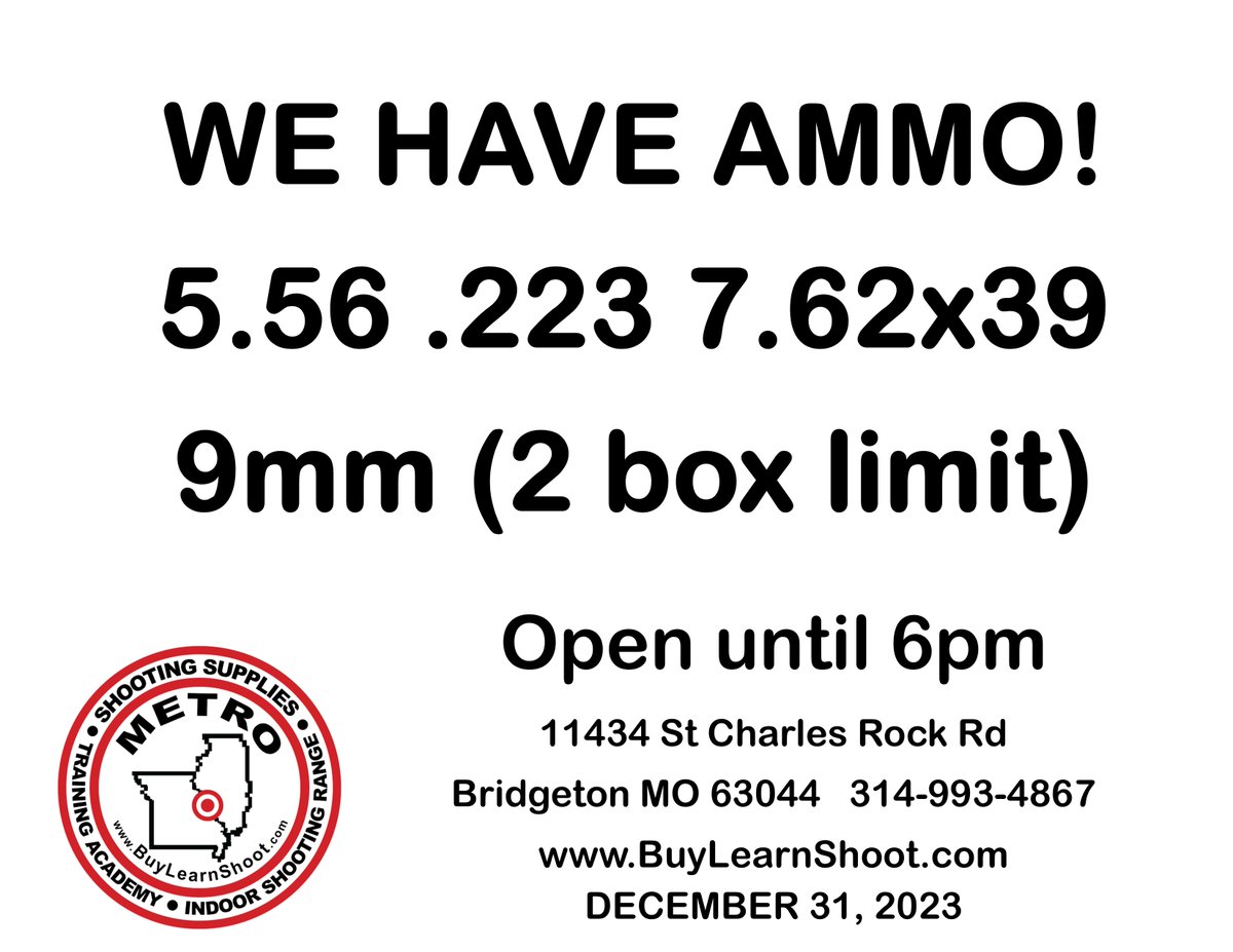 (Some that are available)
#metroshootingsupplies #ammo #2a #2ashallnotbeinfringed