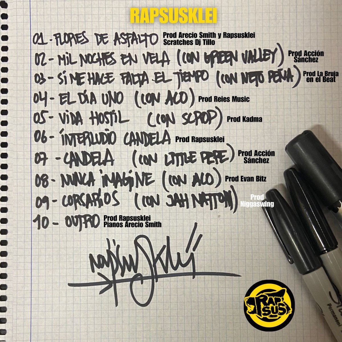 RAPSUSKLEI1's tweet image. 12/31/23 
Familia, 2024 va a ser un año productivo y empezamos regalando un EP con pequeñas lágrimas mientras preparo un nuevo disco 🔥🔥🔥 
7 febrero estará en “tos laos” este preludio antes del álbum.
Disfuten mucho estos días y recarguen pilas que vamos con todo.